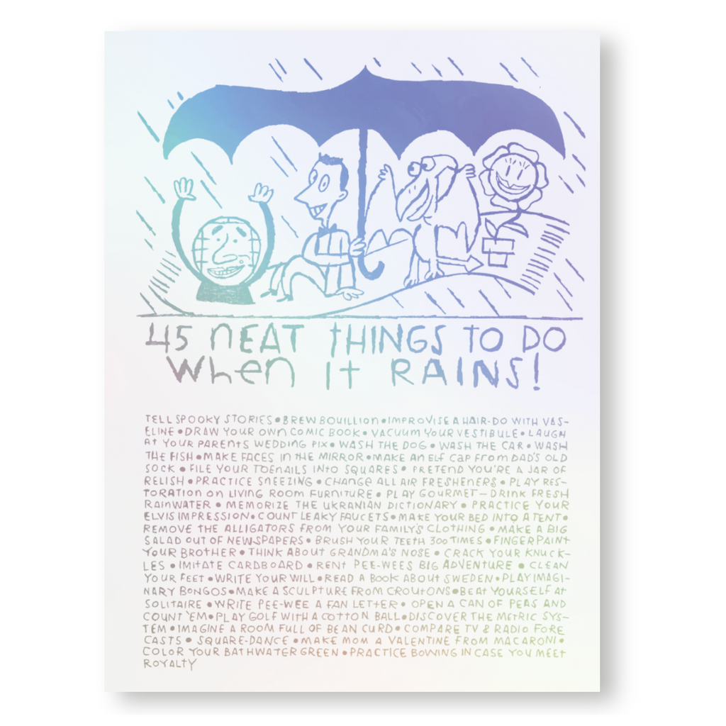 12x18 Limited Edition Deluxe Screenprint: 45 Neat Things To Do...