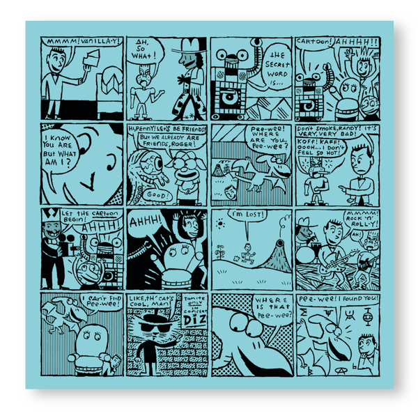 24x24 Limited Edition Deluxe Screenprint: Comic Panel - Blue
