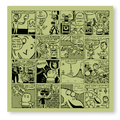 24x24 Limited Edition Deluxe Screenprint: Comic Panel - Green