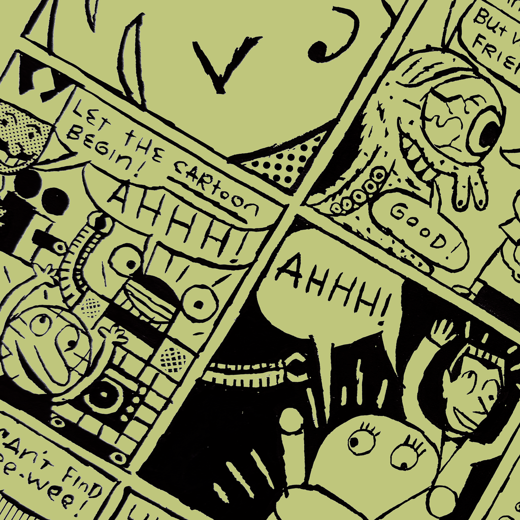24x24 Limited Edition Deluxe Screenprint: Comic Panel - Green