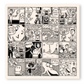 24x24 Limited Edition Deluxe Screenprint: Comic Panel - Ivory