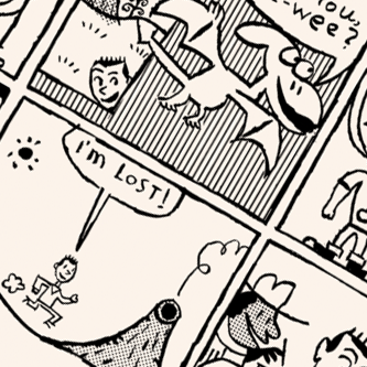 24x24 Limited Edition Deluxe Screenprint: Comic Panel - Ivory