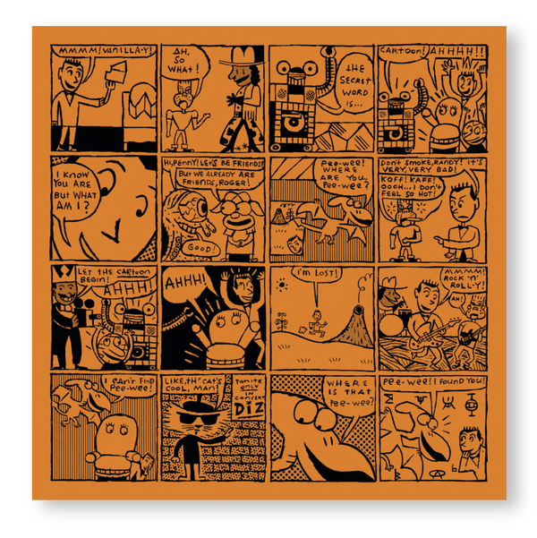 24x24 Limited Edition Deluxe Screenprint: Comic Panel - Orange