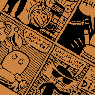24x24 Limited Edition Deluxe Screenprint: Comic Panel - Orange
