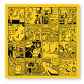 24x24 Limited Edition Deluxe Screenprint: Comic Panel - Yellow