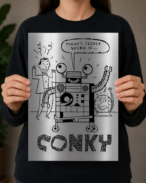12x18 Limited Edition Deluxe Screenprint: Conky