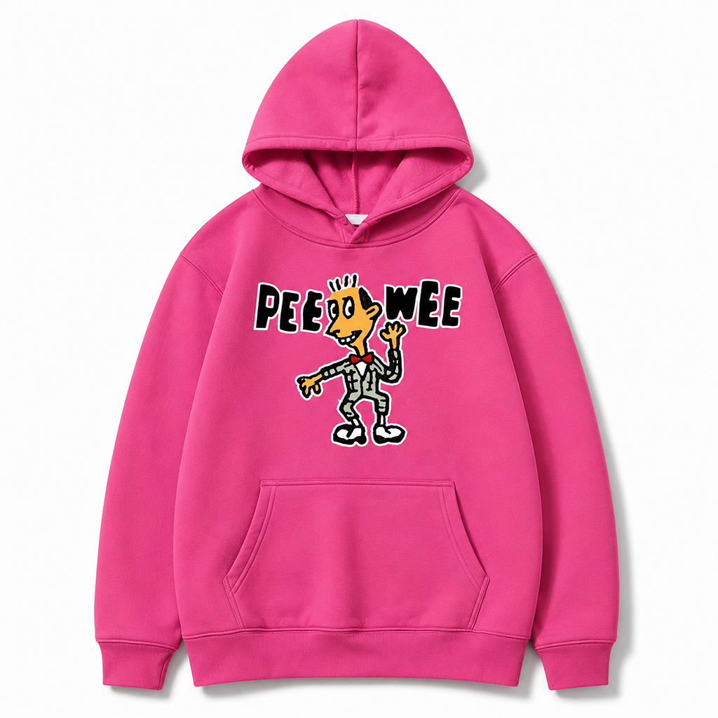 Dancing Pee-wee Hoodie, Bright Pink