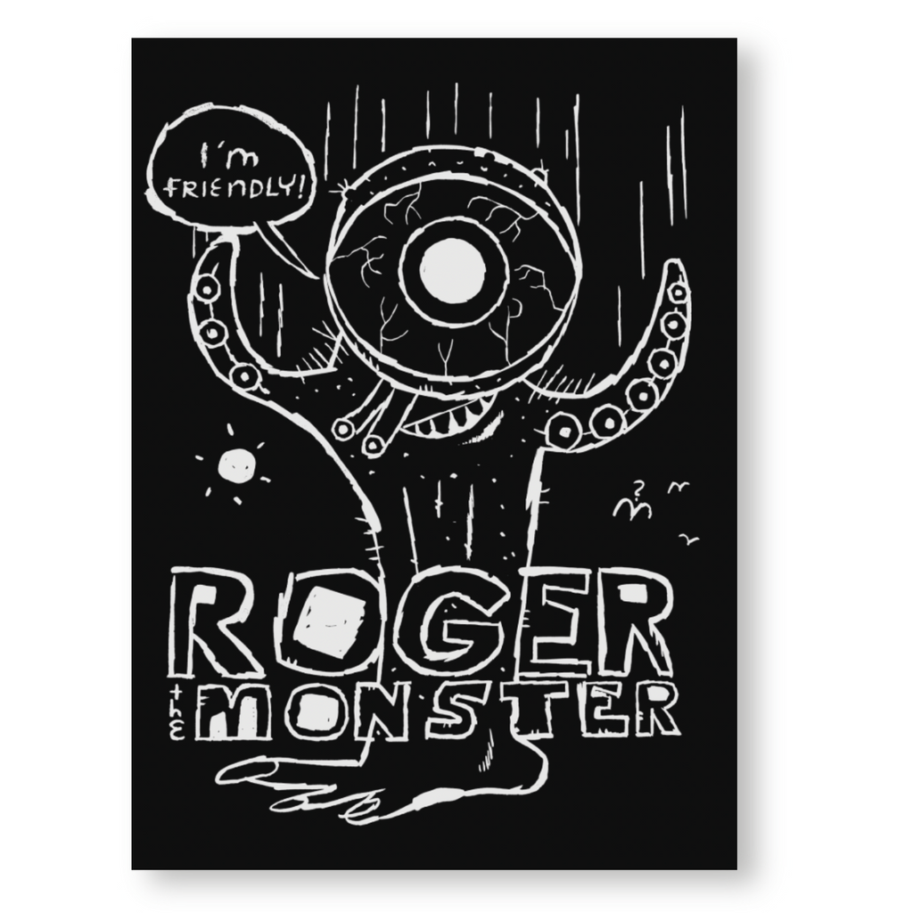 12x18 Limited Edition Deluxe Screenprint: Roger The Monster