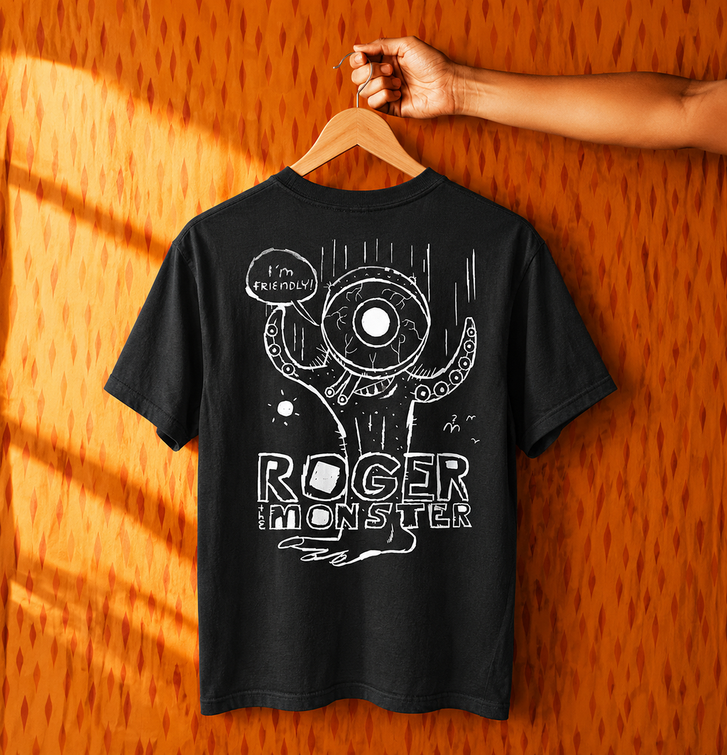 PRE-SALE: Roger The Monster T-shirt, Black