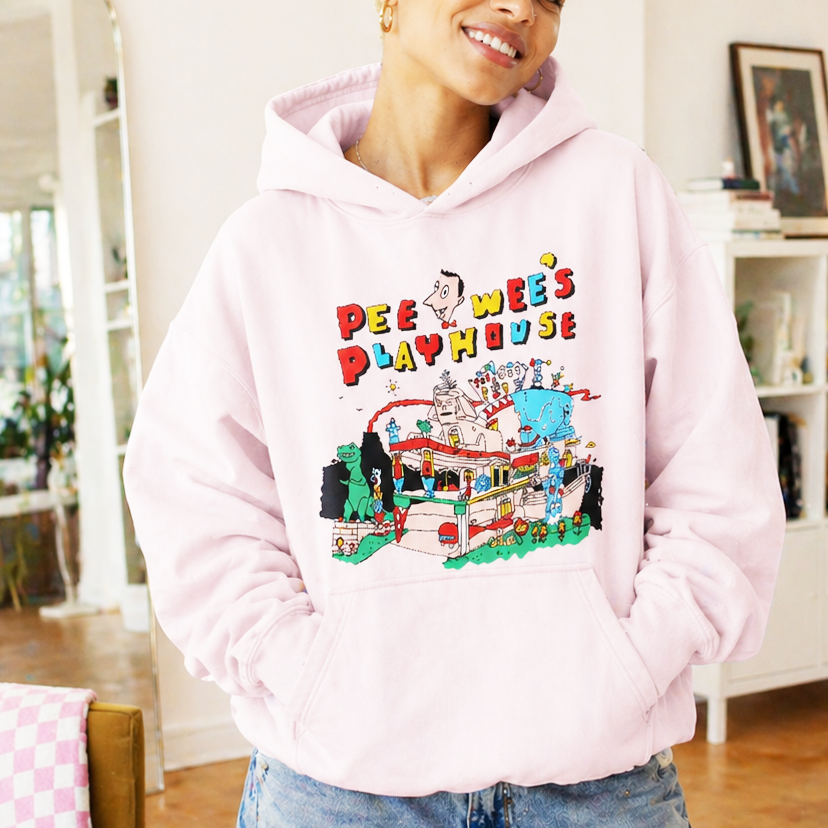 Pee-wee's Playhouse Hoodie, Light Pink