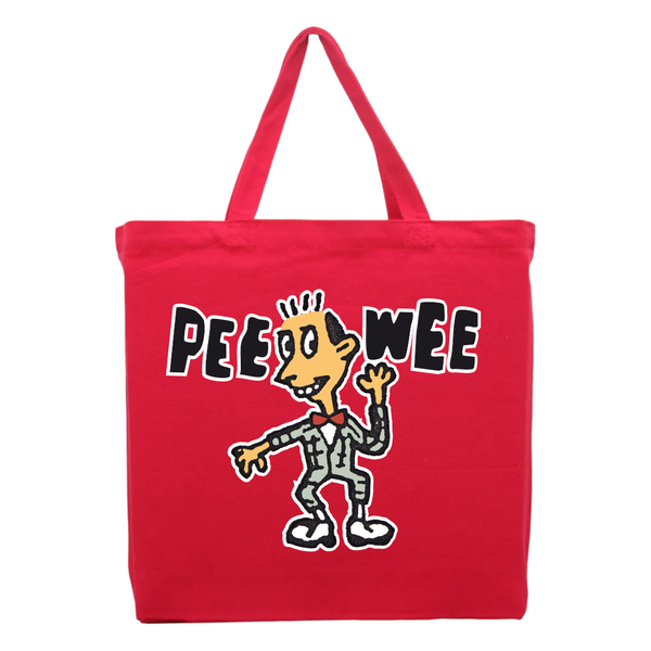 Dancing Pee-wee Tote Bag, Red